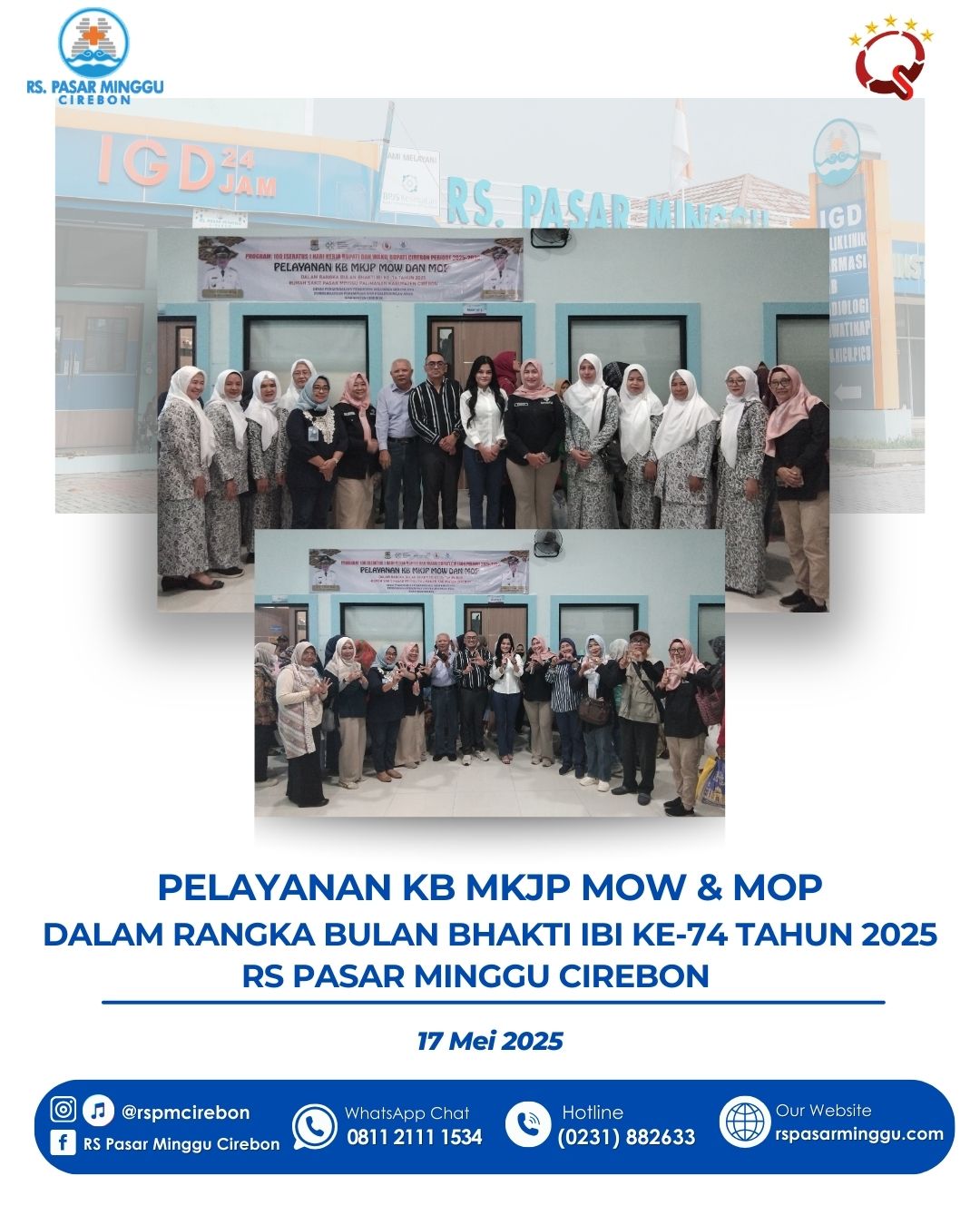 Pelayanan KB MKJP MOW dan MOP di RS Pasar Minggu Cirebon